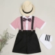 Váy bé trai Mùa hè Chàng trai Sinh nhật Người dẫn chương trình nhỏ Bib British Children Trang phục Piano Hoa Girl Set - Váy trẻ em