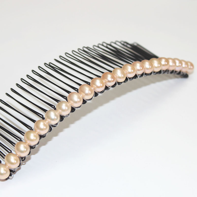 images 4:Heartfelt Jewelry Freshwater Pearl Decorated Hair Combing Hairdresser Disguise Liu Hai Hair Clip Top Clip 7-8mm Female
