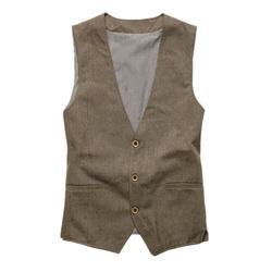 Thin linen slim fit men's three-button vest summer men's casual suit vest plus size work clothes cotton trend