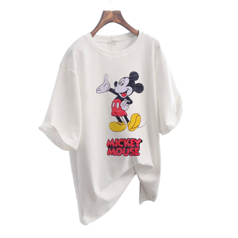 2020夏季新款韩版宽松白色T恤女短袖ins潮学生米奇半袖体恤上衣服