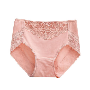 underwear ການຄ້າຕ່າງປະເທດສໍາລັບແມ່ຍິງ, ຕົ້ນສະບັບມື້ດຽວສົ່ງອອກໄປປະເທດຍີ່ປຸ່ນ, ກາງແອວບໍລິສຸດ underwear ຝ້າຍ sexy lace, seamless abdominal ຄວບຄຸມ, ສາມຫຼ່ຽມແມ່ຍິງ