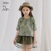 jnby by JNBY Jiangnan quần áo trẻ em thường dân 2020 mùa hè mới cho bé gái thời trang in áo cotton 1H317062 - Áo sơ mi Áo sơ mi