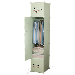 Simple wardrobe small apartment storage cabinet single dormitory rental room household bedroom cloth wardrobe children's locker