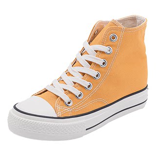 Pull back to increase the height of women's shoes, high-top canvas shoes, women's autumn new 2022 thick-soled all-match casual board shoes trend