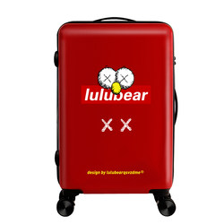 lulu bear ອິນເຕີເນັດສະເຫຼີມສະຫຼອງ luggage ແມ່ຍິງ 20-inch universal wheel ຂະຫນາດນ້ອຍ trolley case ສົດຜູ້ຊາຍ ins trendy 24 boarding suitcase