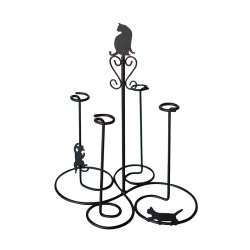 Japanese retro black cat creative iron decorative storage home restaurant cafe tableware storage tube