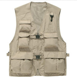 Workwear ຮູບແບບທີ່ເປັນປະໂຫຍດ vest vest outer wear ຜູ້ຊາຍ ins ຮ່ອງກົງແບບ jacket ບາງ summer ຍີ່ຫໍ້ hip-hop vest jacket