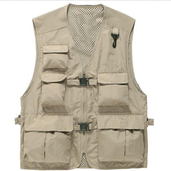 Workwear ຮູບແບບທີ່ເປັນປະໂຫຍດ vest vest outer wear ຜູ້ຊາຍ ins ຮ່ອງກົງແບບ jacket ບາງ summer ຍີ່ຫໍ້ hip-hop vest jacket