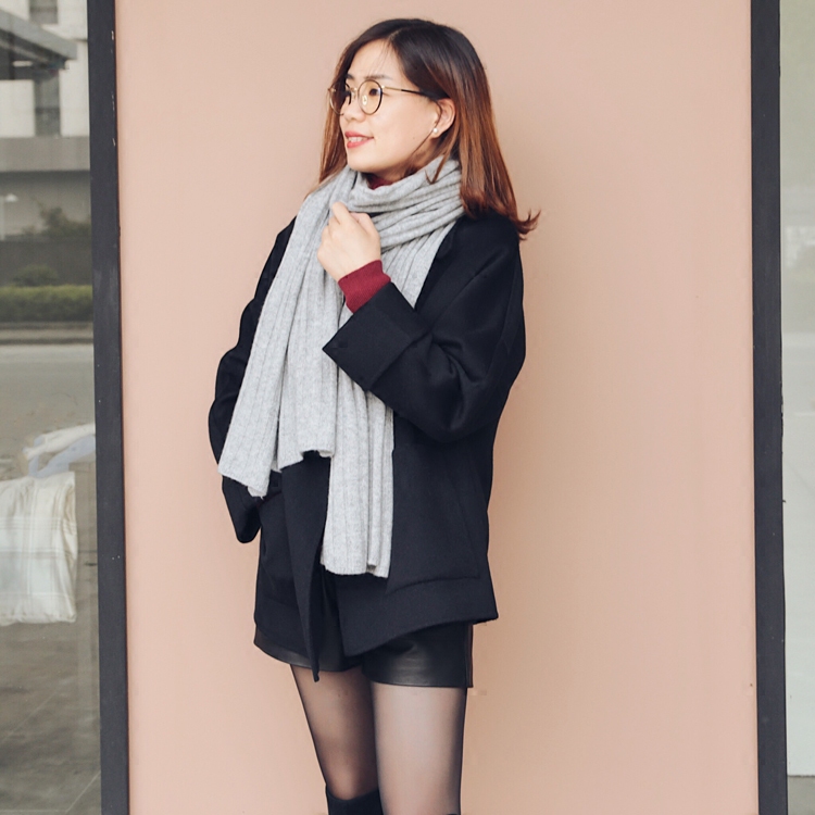 MAS玛氏服饰 100%山羊绒超级舒适 羊绒围巾情侣围巾披肩 男女通用