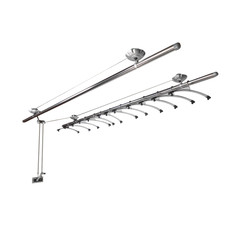 Tianjin balcony rack drying rack ອັດຕະໂນມັດ lifting hand-operated single pole double pole stainless steel thick cool clothes drying pole