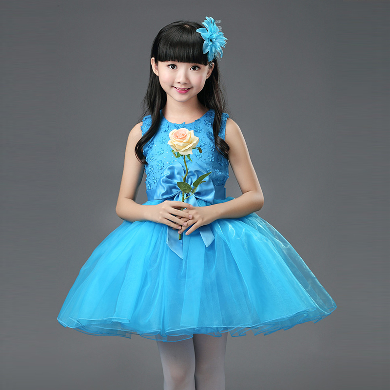 girls princess ballet chorus dresses Children day performance Dress