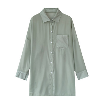 Fat sister spring and autumn new lazy style jacket shirt