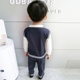Mùa thu 2018 mới cho bé diện bộ đồ thể thao bé trai phiên bản Hàn Quốc của hai bộ sơ mi giả quần hai dây cho bé bộ nỉ bông cho bé Phù hợp với trẻ em