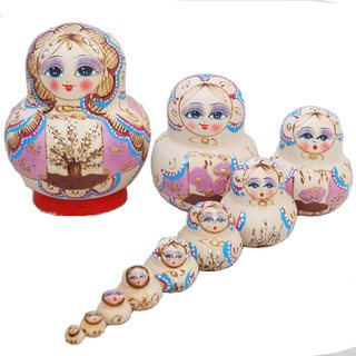 Genuine original ten-layer matryoshka doll Russian matryoshka doll