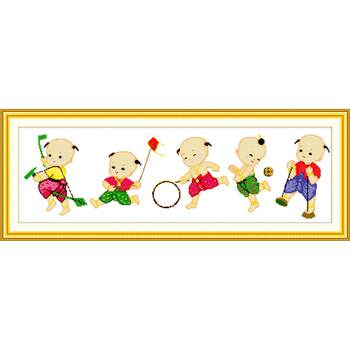 ລູກຊາຍຫ້າຄົນເອົາມາໃຫ້ພອນ stitch cross stitch 2025 ເສັ້ນໃຫມ່ embroidery doll newlywed doll ສີພຸດທະສາທີ່ເຫມາະສົມສໍາລັບການແຕ່ງງານຫ້ອງນອນຫ້ອຍຂ້າງຕຽງ.