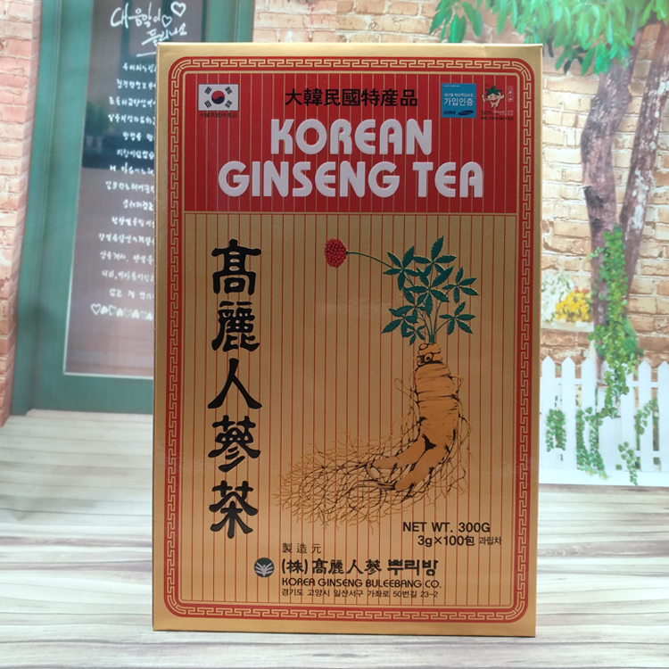 Ginseng Tea Imported from South Korea Guli Ginseng Tea 3Gx100 Small Package Ginseng Granular Tea Health Tea Health Tea Gift Box