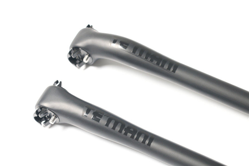 แท้จริง เทมานี หลักอานจักรยานเสือภูเขาและเสือหมอบ ทำจากคาร์บอนไฟเบอร์ทั้งชิ้น หัวกลม แบบปรับระดับได้ ขนาด 25.4 มม.