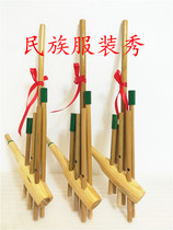 Гуйчжоу Мяо национальности бамбуковый музыкальный инструмент ручной работы сценический реквизит Lusheng 6-трубная большая и маленькая сумка Lusheng