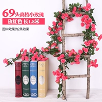 69 голов розовой розы красный