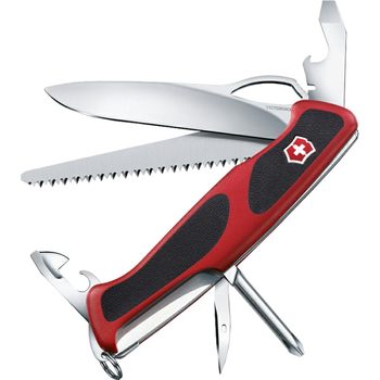 Victorinox Swiss Army Knife Delemon Series New Rider ສີແດງ ແລະສີດໍາ ມືຈັບບໍ່ລື່ນ 0.9663.MC ມີດຫຼາຍພັບ