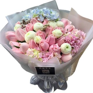 520 Valentine's Day Hangzhou Flower Flower City Express Delivery Birthday Rose Mixing Flower Bidding Broken Flower Shop Delivery Flowers