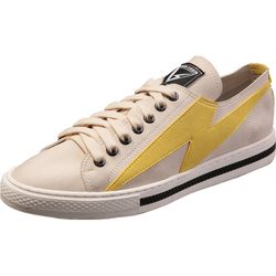 VernonSabin Weiss trendy brand Korean style spliced ​​​​microfiber shoes lace-up low-cut men's shoes Casual couple shoes style same shoes