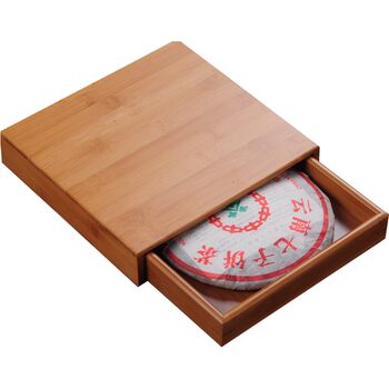 Bamboo pu'er tea combination, tea storage box, bamboo tea tray, kung fu tea set, tea ceremony set accessories, tea storage box