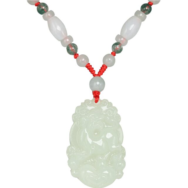 Selected Hetian Jade 12 Zodiac Necklaces with Certificates