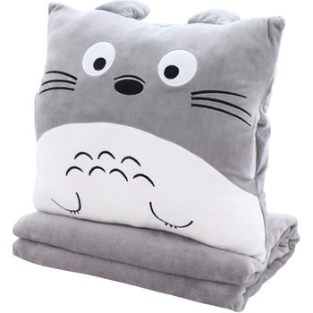 Pillow quilt dual-purpose cartoon pillow three-in-one cushion hand warmer air-conditioning blanket car nap pillow quilt air-conditioning quilt