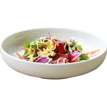 Pure white round ceramic simple creative dish plate