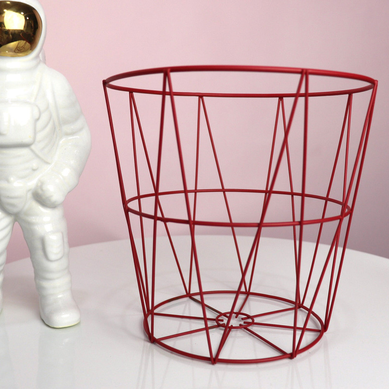 Minimalist Wrought Iron Trash Can Storage Bin Hollow Garbage Basket Waste Paper Basket Household Storage Dirty Clothes Basket Metal Trash Bin Minimalist Wrought Iron Trash Can Storage Bin Hollow Garbage Basket Waste Paper Basket Household Storage Dirty Clothes Basket Metal Trash Bin