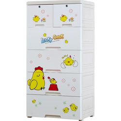 Nayale 5-layer storage cabinet drawer-type plastic baby wardrobe baby cartoon storage cabinet five-drawer organizing cabinet