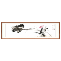 Водная чернистовая страна Покраска чистой руки Покрашенная персонажа Картина Новая китайская гостиная украшение Чайная Комната Zen of Lotus Hawing Larking спальня