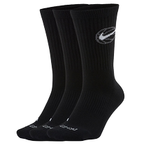 Nike Mens Socks Womens Socks 2024 Spring New Three-Pair Mid-Tube Basketball Sports Socks DA2123-010