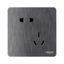 Delixi socket panel switch wall concealed household multi-hole 16a86 type one open five-hole with switch 224