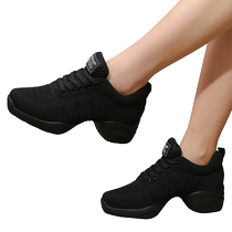 Cuddling 100 Huey Summer Square Dance Shoes Breathable Jazz Sailors Dancing Shoes Women Soft-bottom Adult Web Face Black Dancing Shoes