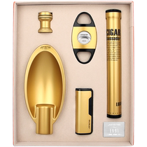 jifeng monsoon cigar cutter cigar lighter six-piece set ashtray cigar tube cigar mop portable gift box