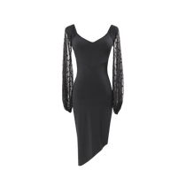Shangbafei Latin Dance Wear Womens New Puff Sleeve Dress Practice Wear Adult Performance Dance Skirt L9792