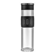 British Vanow tea and water separated tea cup double-layer glass cup for men and women high-end portable insulated transparent water cup