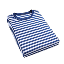 Sea soul shirt suit mens summer blue and white striped running fitness suit short-sleeved quick-drying T-shirt fitness training suit