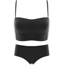 Nude seamless underwear for women in summer ultra-thin strapless wrap bandeau breast reduction big breasts small bra anti-exposure