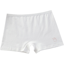 Girls pure cotton grade junior high school students boxer briefs for older children medium-waisted high-waisted large size white boxer briefs