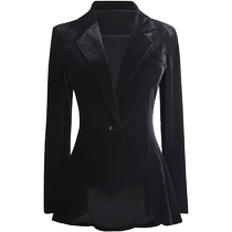 Dan Baoluo Latin Dance Jacket Cardigan Womens Top Velvet Small Suit Temperament Versatile Slim New Modern Dance Wear