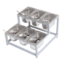 1 9 high and low serving basins shelves milk tea shop jam boxes fruit powder divided grids square boxes with lids for seasonings