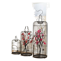 Decorative birdcage wrought iron birdcage ornaments wedding event props birdcage floral large birdcage window birdcage decoration
