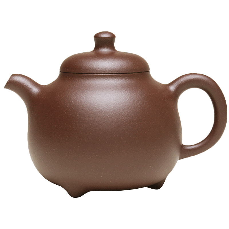 宜興正品紫砂壺一廠老紫泥三足乳丁壺名家純全手工茶壺茶具