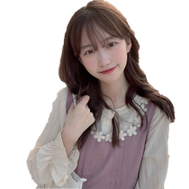 Early autumn new high level Sensation Salt Tether Fry Street Wearing a small fragrant wind career Two sets of suit braces Dress Children Dress