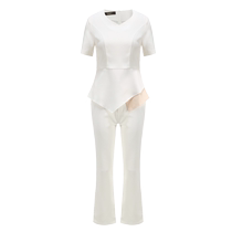 Beauty salon work clothes for women high-end beautician pants suit health center foot bath technician masseur elegant mid-sleeve