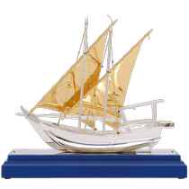 The source of gift metal crafts sailboat model ornaments home office decoration large smooth sailing business gifts