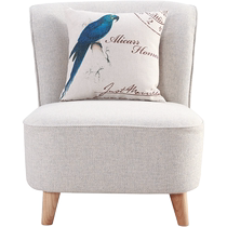 Quanyou Home Furnishing Log Style Fabric Single Sofa Chair Bedroom Balcony Apartment Leisure Single Chair Small Sofa 102266